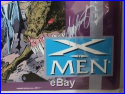 1992 X Men Villains Gallery Poster Signed Jim Lee Chris Claremont 22 X 34 Oop