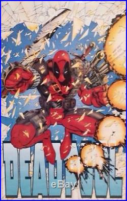 1993 Marvel Deadpool Poster Art 34 X 22 New MINT HTF UNROLLED MOVIE Vintage