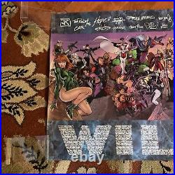 1995 WILDSTORM Retail Promo Banner Poster with Signatures 28x70 HUGE