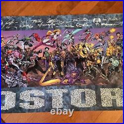 1995 WILDSTORM Retail Promo Banner Poster with Signatures 28x70 HUGE