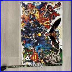 1995 WOLVERINE ON SALE WINDOW CLING & 1996 AMALGAM MARVEL Poster New Sealed