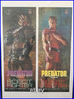 2 Folded Promo Posters Predator Versus Magnus Robot Fighter Dark Horse 27 X 10