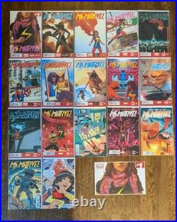 2014 Ms. Marvel Lot of 16 Issues 1st Prints & Bonus LCS Poster and Secret Love 1