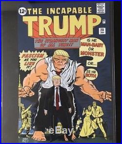 2018 Nycc The Incapable Trump #1 Signed Exclusive Promo Poster Pop Art New