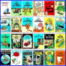 22 Assorted Herge Tintin Posters Complete Catalogue. Mint. Moulinsart printed