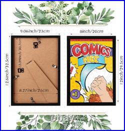 24 Pack Comic Book Frame Wall Display Mounted Tabletop Display Storage Picture F