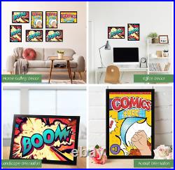 24 Pack Comic Book Frame Wall Display Mounted Tabletop Display Storage Picture F