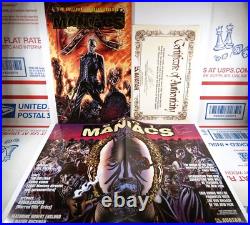 2x-signed Robert Englund 2001 Maniacs Poster + Special #1 Red Foil Variant