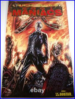 2x-signed Robert Englund 2001 Maniacs Poster + Special #1 Red Foil Variant