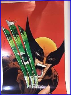 34x22 1988 Wolverine Hulk Poster Todd Mcfarlane Comic Shop Exclusive