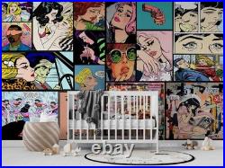 3D USA Comic Book Poster Collage Wall Murals Wallpaper Murals Wall Sticker
