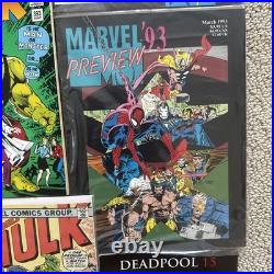40 Marvel Comics Poster Book Hulk Daredevil Spiderman X-men & Civil War 4 Signed