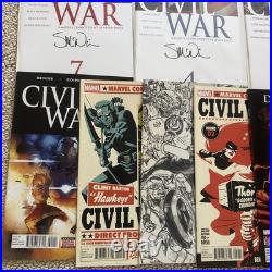 40 Marvel Comics Poster Book Hulk Daredevil Spiderman X-men & Civil War 4 Signed