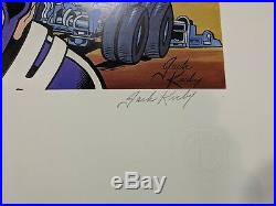 50th Birthday Commemorative Captain America Lithograph Signed by Jack Kirby 1990