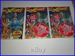 53 X-FORCE (Vol 1) Marvel comics. #1-44 #46 #48-50 + 3 Annuals, poster and cards