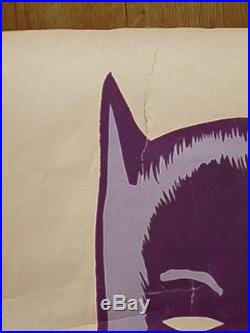6 foot original 1966 Batman 73x33 DC Comics newspaper strip promo poster 1960's