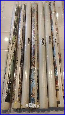 (7) Different 1977 Sealed Thought Factory Posters Spiderman, Batman+ Marvel, DC