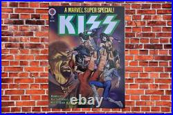A Marvel Super Special KISS Comic Book No 2 1978 EXCELLENT Poster withStains