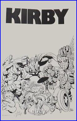 A black-and-white, hand-signed Jack Kirby artwork Marvel Magazine Covers, Action