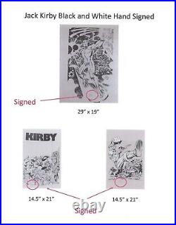 A black-and-white, hand-signed Jack Kirby artwork Marvel Magazine Covers, Action