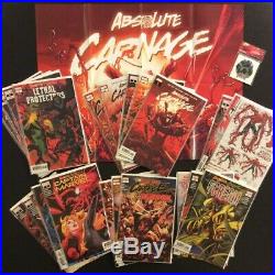 ABSOLUTE CARNAGE #1 5 +MINI SERIES Comic COMPLETE 24 Books Promo Poster Tattoo