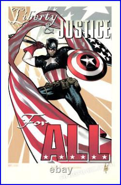 ADAM HUGHES Signed ART PRINT Captain America #1 SDCC Variant AUTOGRAPHED Poster