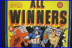 ALL WINNERS WW2 print signed by STAN LEE. Matted, COA