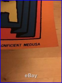 AUTHENTIC MAGNIFICENT MEDUSA MARVEL Third Eye Black Light Poster 1971 #4013