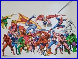 AVENGERS CONAN MARVELMANIA 1978 Vintage Marvel comics poster JOHN BUSCEMA NM