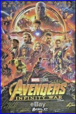 AVENGERS INFINITY WAR Cast Signed DS Signed Movie Poster Marvel Comics Ant-Man