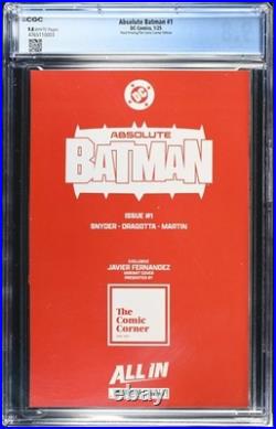 Absolute Batman #1 Akira Homage B&W Sketch Edition LTD 2000 CGC 9.8