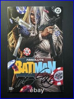 Absolute Batman #21 Mark Brooks 2X Signed Snyder LTD 650 COA + Signed Poster