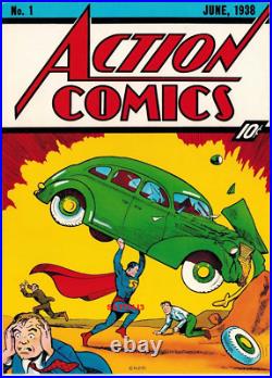 Action Comics #1 Superman (1938) DC Comics Cover Poster Print 1974 Classic Comic