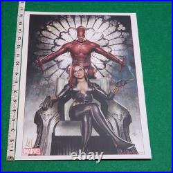 Adi Granov Daredevil Black Widow Signed Marvel Comics Art Print 17x11