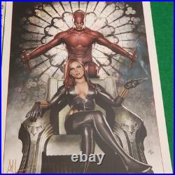 Adi Granov Daredevil Black Widow Signed Marvel Comics Art Print 17x11
