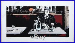 Affiche Jacques Tardi 1915 au bistrot Estampe Pigmentaire signée 199ex 40x70 cm