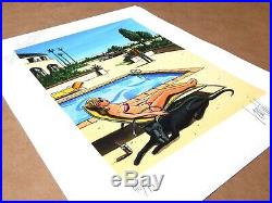 Affiche Loustal Estampe Pigmentaire Black Dog signée 75ex 40x50 cm