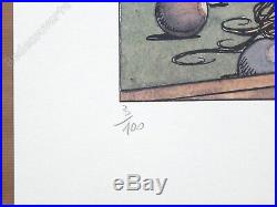 Affiche Milo Manara Le Déclic Le billard 100ex numérotée signée 50x70 cm