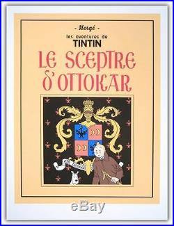 Affiche Serigraphie BD HERGE Tintin Le Sceptre d'Ottokar 60x80