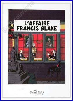 Affiche Sérigraphie Ted Benoit Blake et Mortimer L'Affaire Francis Blake 55x75