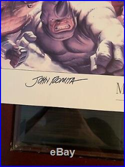 Alex Ross John Romita Sr. Signed Marvel Heroes Villains DF LTD 499 Damaged