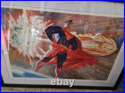 Alex Ross Superman origin PP Signed & # clampett COA 23x32 print.no frame