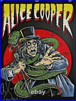Alice Cooper large comic book lithograph/litho/poster SIGNED BY ALICE COOPER