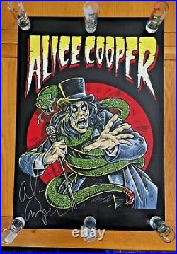 Alice Cooper large comic book lithograph/litho/poster SIGNED BY ALICE COOPER