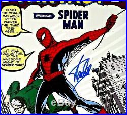 Amazing Fantasy Spider-man Signed Autographed Stan Lee 11 X 17 Poster