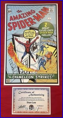 Amazing Spider-Man #1 Litho Signed by Stan Lee w COA! Ditko Art Not A Comic HOT