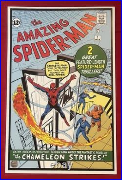 Amazing Spider-Man #1 Litho Signed by Stan Lee w COA! Ditko Art Not A Comic HOT