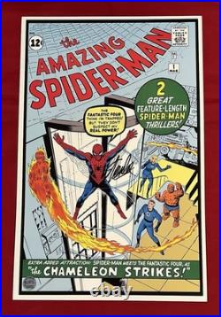 Amazing Spider-Man #1 Litho Signed by Stan Lee w COA! Ditko Art Not A Comic HOT