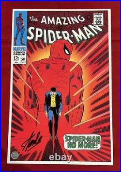 Amazing Spider-Man #50 Litho Signed by Stan Lee w COA! Romita Art Not A Comic
