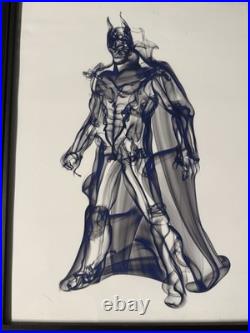 American Contemporary Superhero Smoke Poster of Batman 19X 15